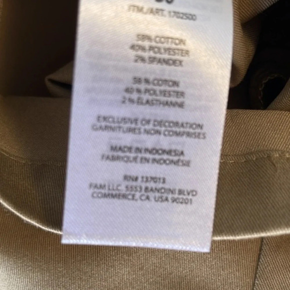 BANANA REPUBLIC NWT Tan Khaki Flat Front Twill Chino Shorts Pockets Preppy 32 - Picture 11 of 13